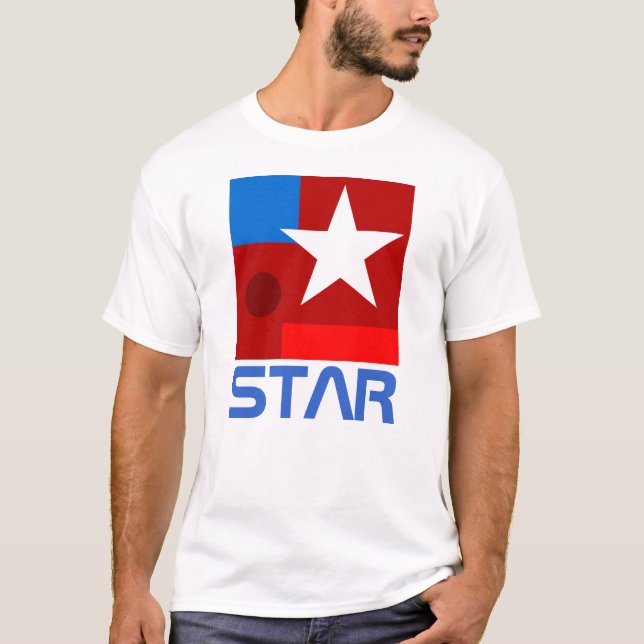 Camiseta Composición abstracta de la estrella blanca (Anverso)
