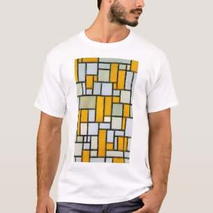 Camiseta Composición amarillo y gris, mondriano