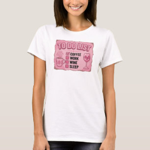 Camiseta Composición artística contemporánea de café rosa y