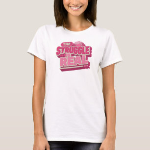 Camiseta Composición artística moderna roja LA LUCHA ES REA