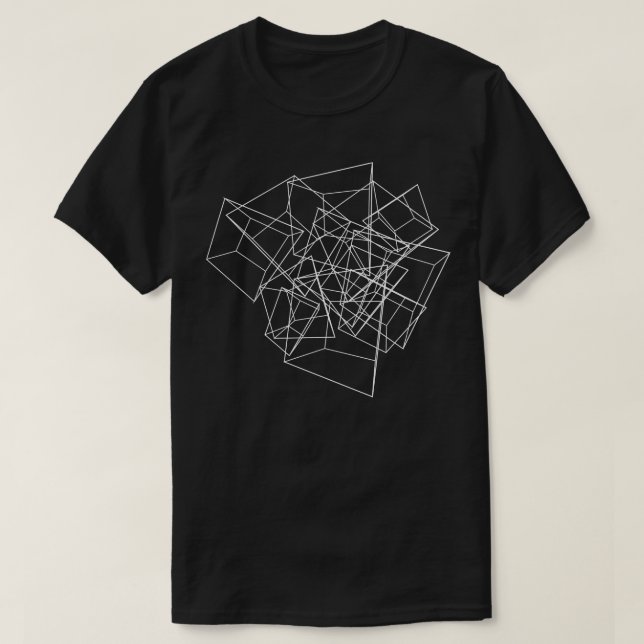 Camiseta composición cuadrada 3d (Diseño del anverso)