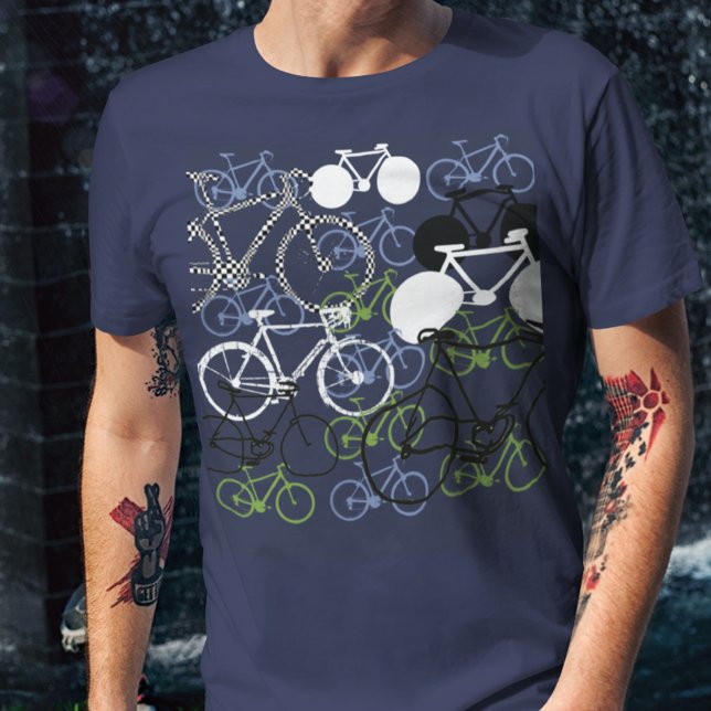 Camiseta Composición de bicicletas de ciclismo (Subido por el creador)