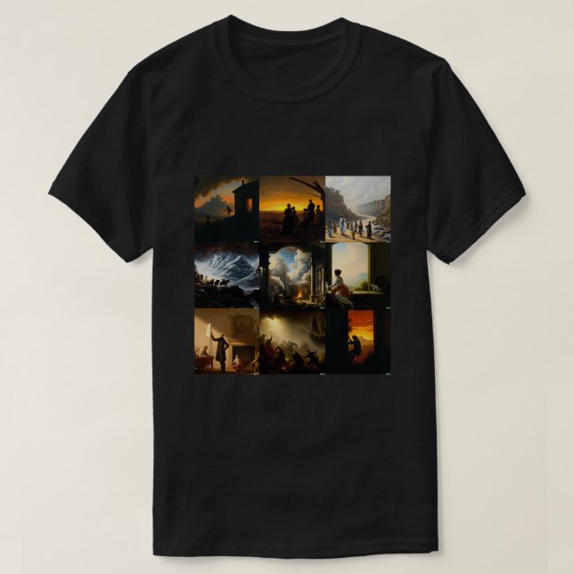 Camiseta Composición de la pintura de inteligencia artifici (Diseño del anverso)