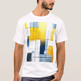 Camiseta Composición de luz de cuadrícula: bloques urbanos 