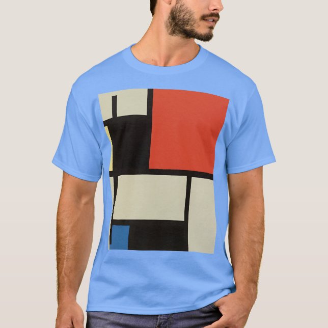 Camiseta Composición de Mondrian Resumen moderno Carolina A (Anverso)