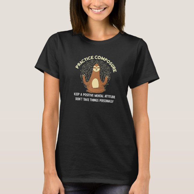 Camiseta Composición De Práctica Actitud Mental Positiva Pa (Anverso)