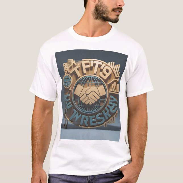 Camiseta Composición dinámica de Ilustracion de representac (Anverso)