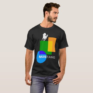 Camiseta Composición divertida de la geometría más caballo