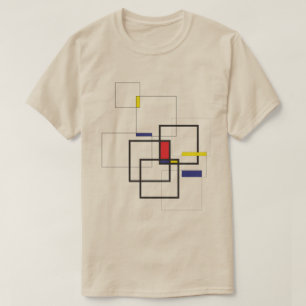 Camiseta Composición geométrica inspirada en Mondrian