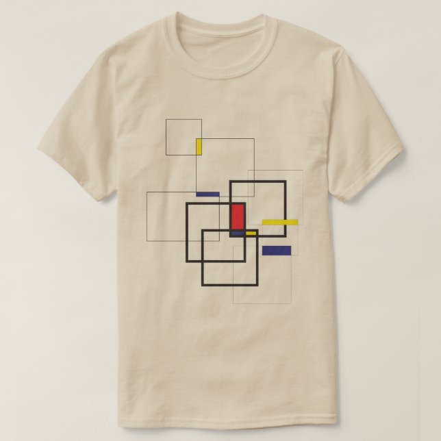 Camiseta Composición geométrica inspirada en Mondrian (Diseño del anverso)