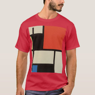 Camiseta Composición mondriana Cardenal abstracto moderno