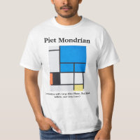 Composición mondriana con plano azul grande