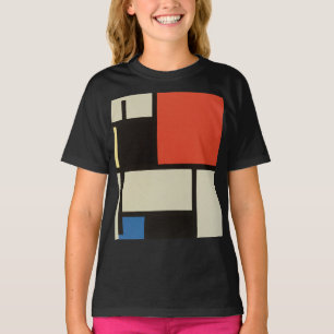 Camiseta Composición Mondriana Moderno Resumen Niños Negros