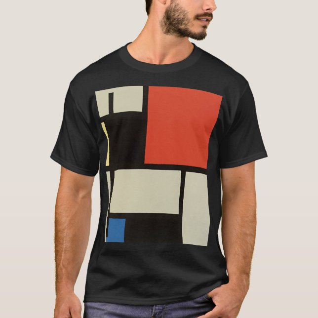 Camiseta Composición Mondrina Arte de pintura abstracta mod (Anverso)