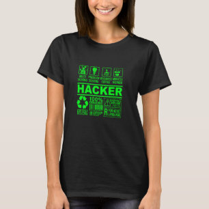 Camiseta Composición orgánica divertida Hacker Hacking Nerd