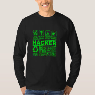 Camiseta Composición orgánica divertida Hacker Hacking Nerd
