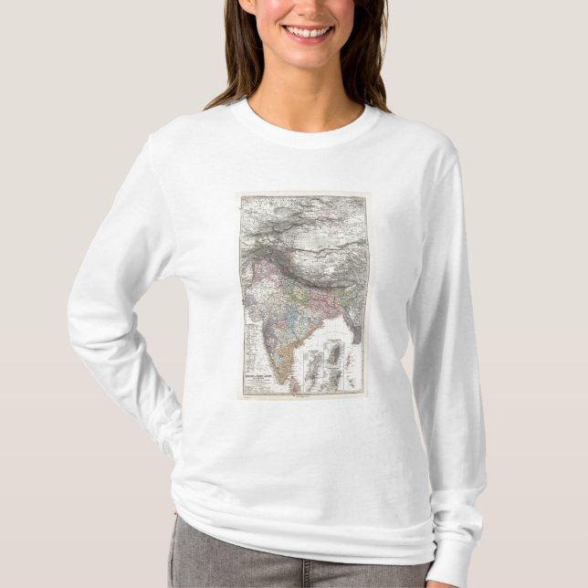 Camiseta CompositeMap de la India, Asia (Anverso)