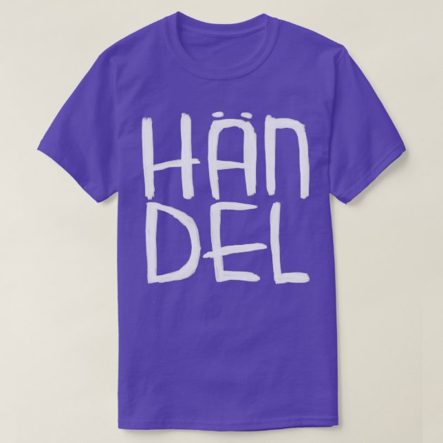 Camiseta Compositor clásico Hndel (Diseño del anverso)