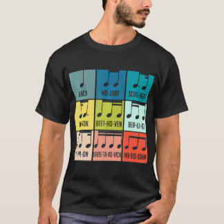 Camiseta Compositor de hojas de música Classic Musical Note