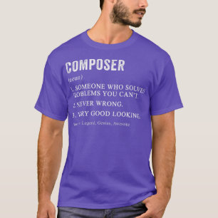 Camiseta Compositor de música clásica de definición de comp