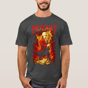 Camiseta Compositor de Música Clásica WA Mozart Power Metal
