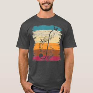 Camiseta Compositor musical Notas musicales Música Retro Cl