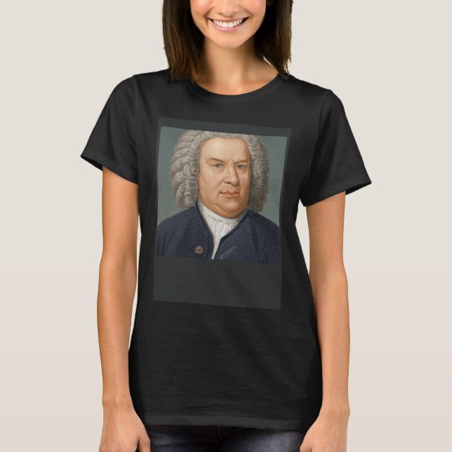 Camiseta Compositores Clásicos Johann Sebastian Bach (Anverso)
