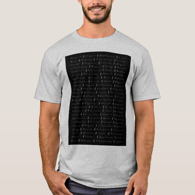 Camiseta Compositores de música clásica (Anverso)