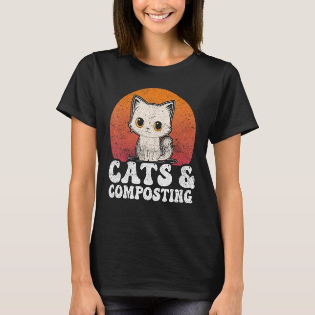 Camiseta Compost Cats And Composting Expert Composter Worms (Anverso)