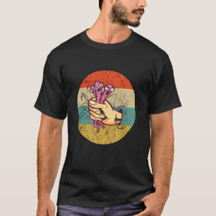 Camiseta Compost de Worms Retro Vintage Hand Catch Worms