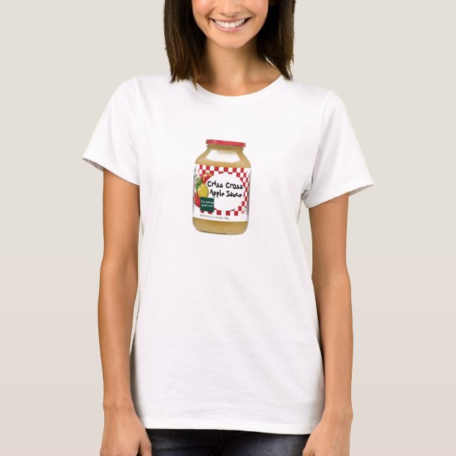 Camiseta Compota cruzada de Criss manzanas (Anverso)
