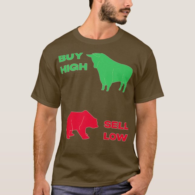Camiseta Compra alta venta de acciones de baja calidad (Anverso)