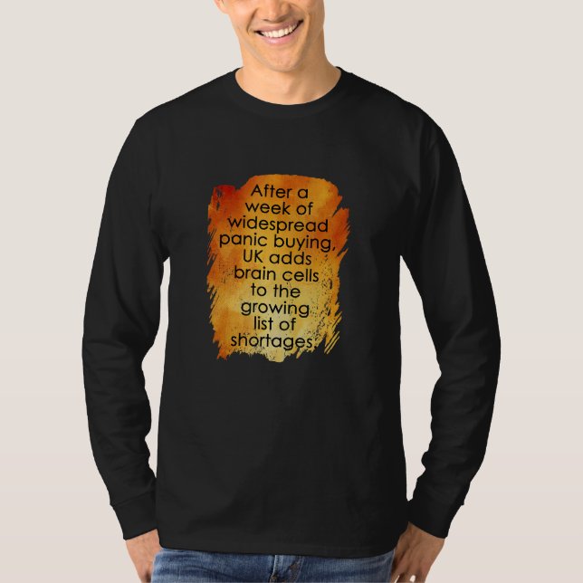 Camiseta Compra De Pánico En El Reino Unido (Anverso)