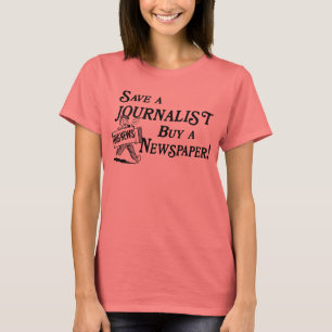 Camiseta Compra de periódico Salve a periodista Damas Ringe