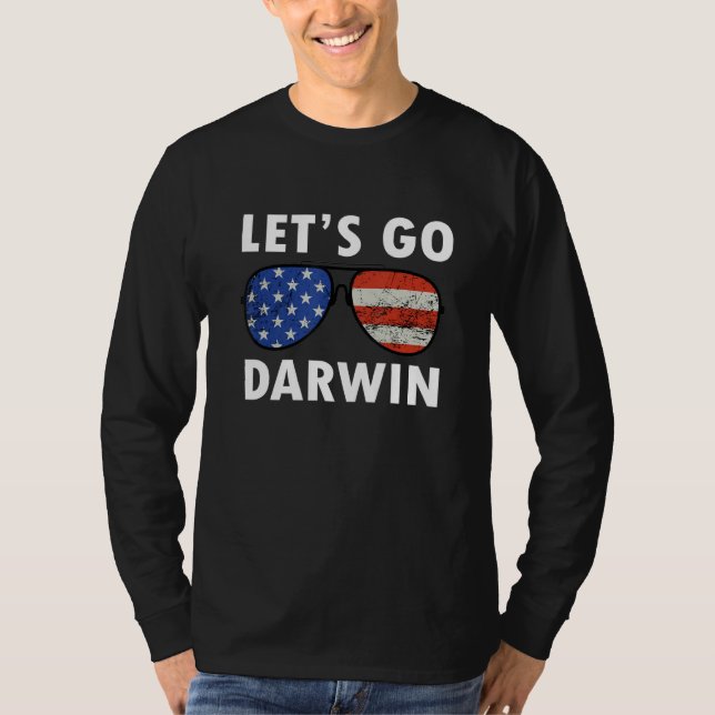 Camiseta Compra divertida sarcástica Vamos Darwin Hombres y (Anverso)
