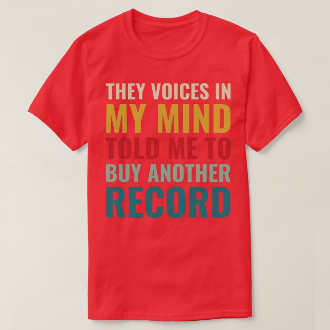 Camiseta Compra otro registro Funny Vinyl Lover Retro LP Co (Diseño del anverso)