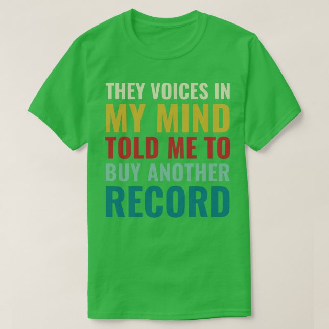 Camiseta Compra otro registro Funny Vinyl Lover Retro LP Co (Diseño del anverso)