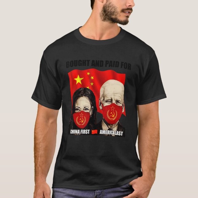 Camiseta Comprado Y Pagado Para China Primero Estados Unido (Anverso)