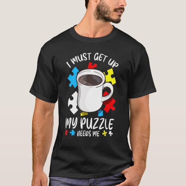 Camiseta Cómpralo del rompecabezas Drinker Caffeinated (Anverso)