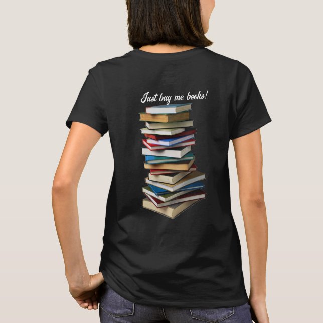 Camiseta Cómprame libros (Reverso)