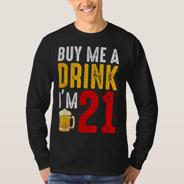 Camiseta Cómprame una bebida Soy el 21 Ba de la Celebración (Anverso)