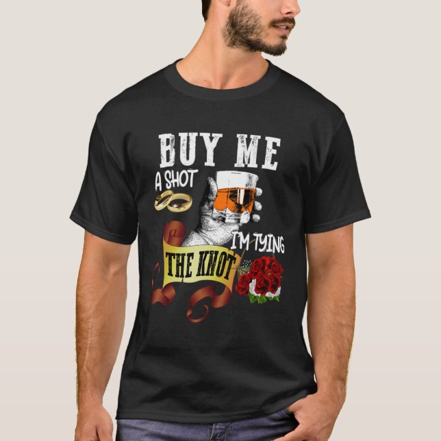 Camiseta Cómprame una copa me estoy casando divertida fiest (Anverso)