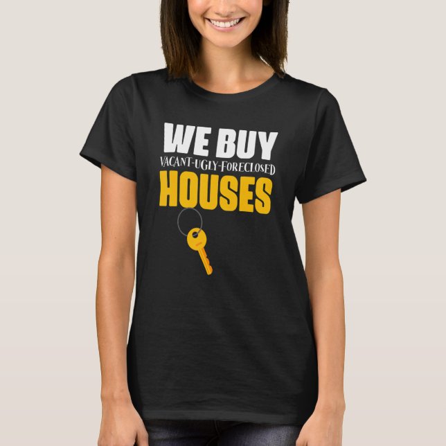 Camiseta Compramos Casas Inmobiliaria Inversor Situación Hu (Anverso)