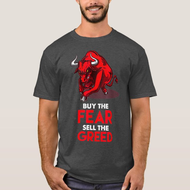 Camiseta Comprar El Miedo Vender El Mercado De Valores De L (Anverso)