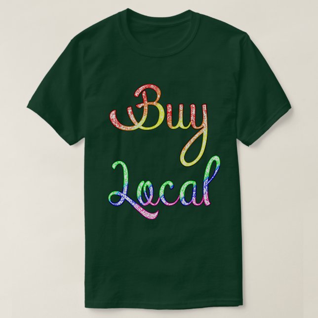 Camiseta Comprar Granjeros Locales Profesionales Vegan Powe (Diseño del anverso)
