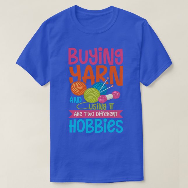 Camiseta Comprar hilados (Diseño del anverso)
