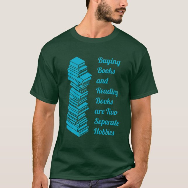 Camiseta Comprar libros leyendo libros (Anverso)