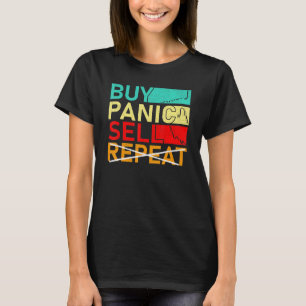 Camiseta Comprar Pánico Vender No Repetir Trading de Crip