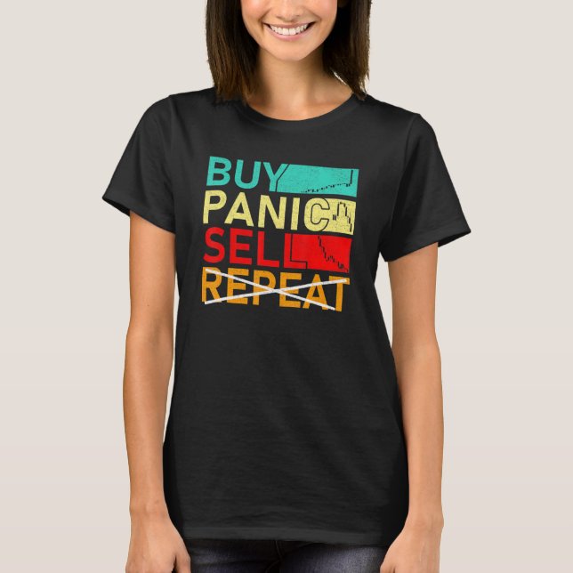 Camiseta Comprar Pánico Vender No Repetir   Trading de Crip (Anverso)