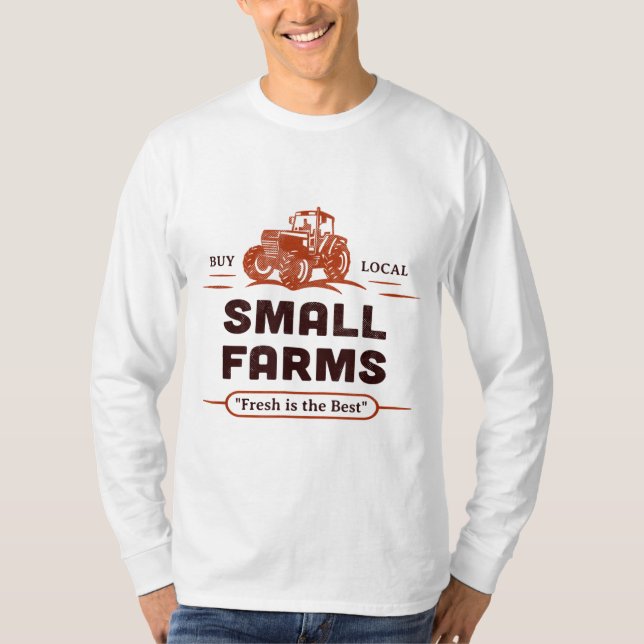 Camiseta Comprar pequeños agricultores de tractores de merc (Anverso)